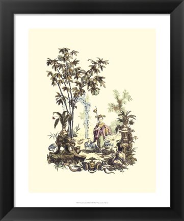 Framed Oriental Garden II Print