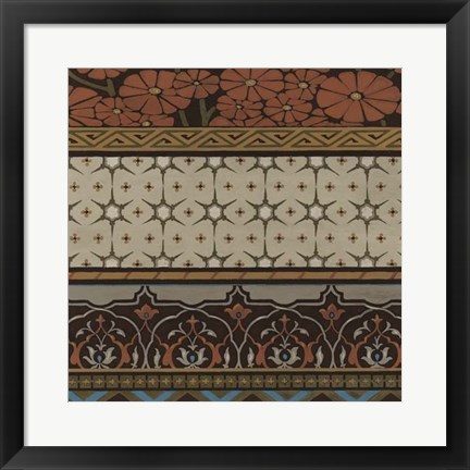 Framed Heirloom Textile I Print