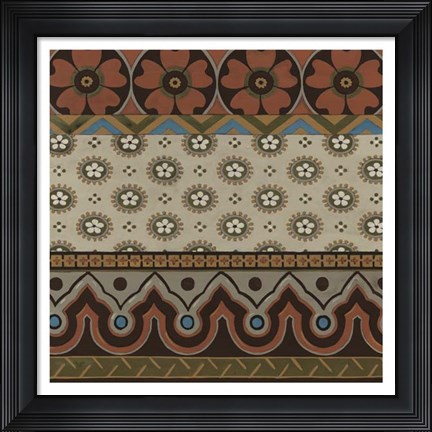 Framed Heirloom Textile IV Print