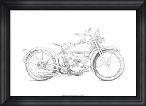 Framed Motorcycle Sketch IV Print