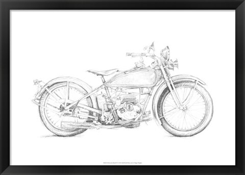 Framed Motorcycle Sketch IV Print