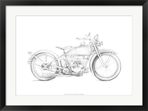 Framed Motorcycle Sketch IV Print