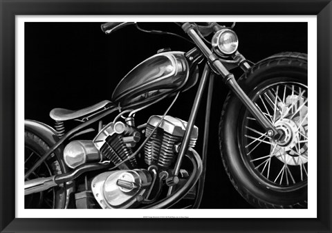 Framed Vintage Motorcycle I Print