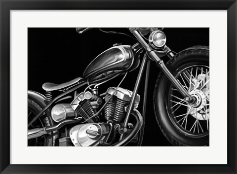 Framed Vintage Motorcycle I Print