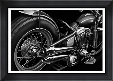 Framed Vintage Motorcycle II Print