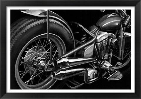 Framed Vintage Motorcycle II Print