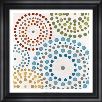 Framed Mosaic Mandalas I Print