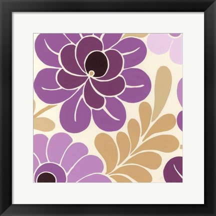 Framed Fuchsia Floral II Print