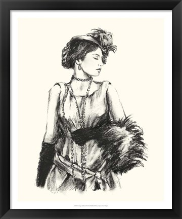 Framed Vintage Fashion I Print