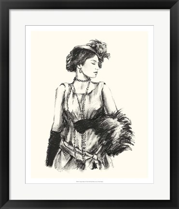 Framed Vintage Fashion I Print