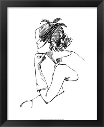 Framed Elegant Fashion Study II Print