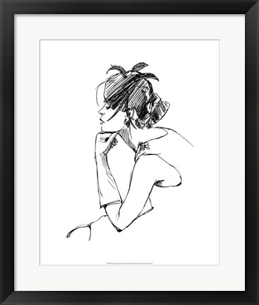 Framed Elegant Fashion Study II Print