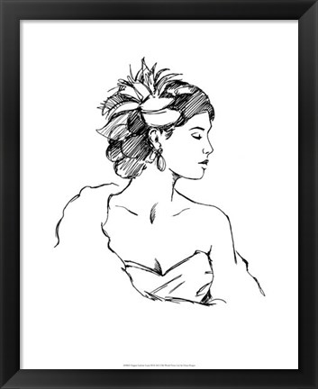 Framed Elegant Fashion Study III Print