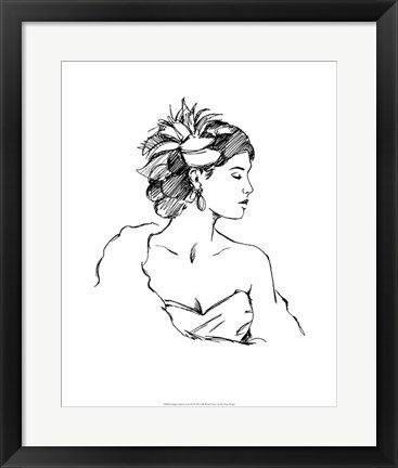 Framed Elegant Fashion Study III Print