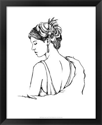 Framed Elegant Fashion Study IV Print