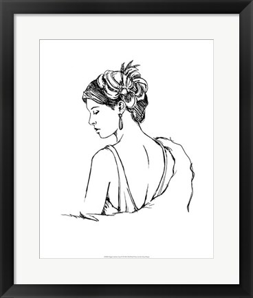 Framed Elegant Fashion Study IV Print