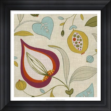 Framed Cabana Floral I Print