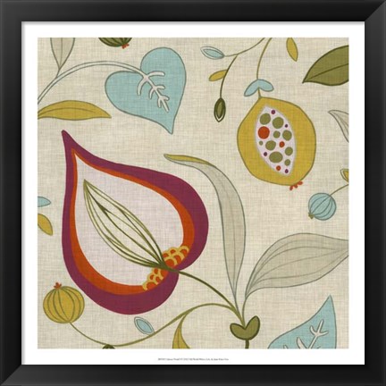 Framed Cabana Floral I Print