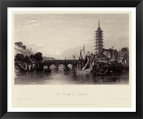 Framed Bridge of Nanking Print