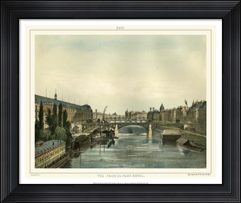 Framed Vue Du Pont Royal Print