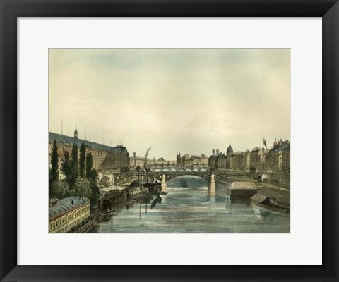 Framed Vue Du Pont Royal Print