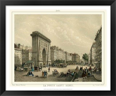 Framed La Porte Saint Denis Print