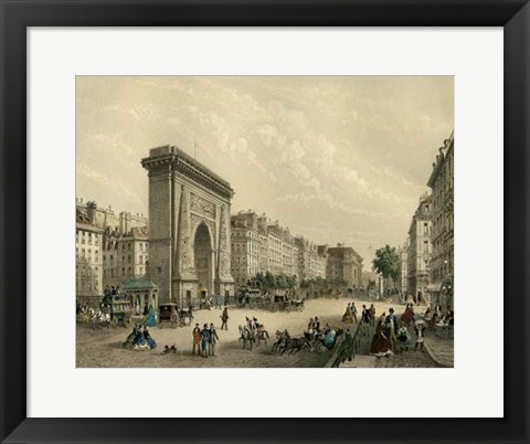 Framed La Porte Saint Denis Print