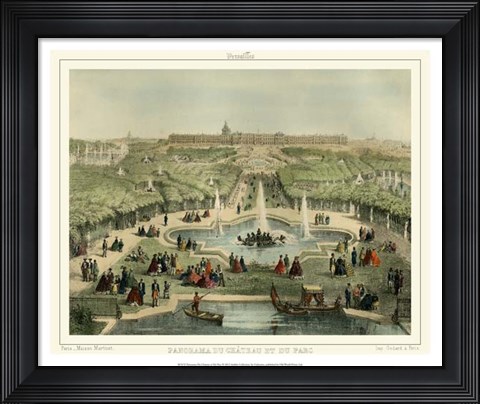 Framed Panorama Du Chateau et Du Parc Print