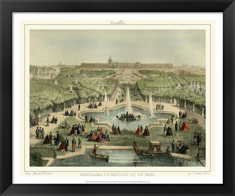 Framed Panorama Du Chateau et Du Parc Print