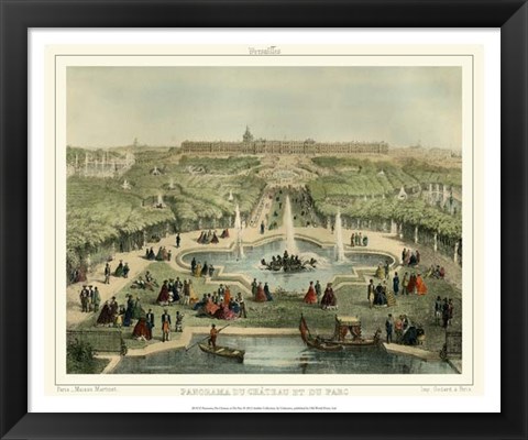 Framed Panorama Du Chateau et Du Parc Print