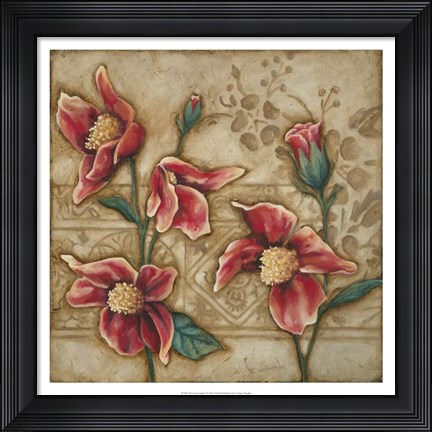 Framed Travertine Garden I Print