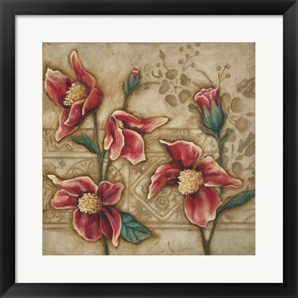 Framed Travertine Garden I Print