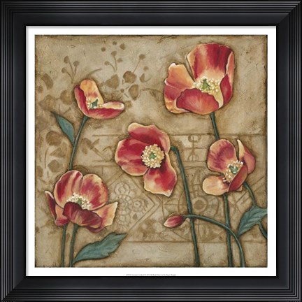 Framed Travertine Garden II Print