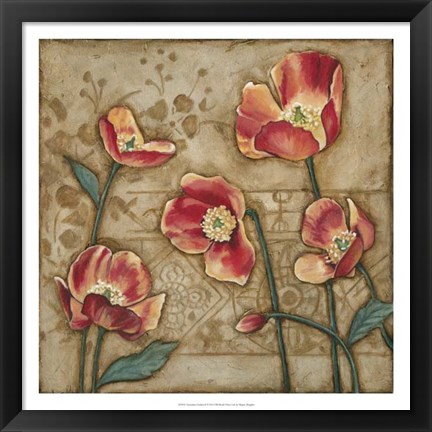 Framed Travertine Garden II Print