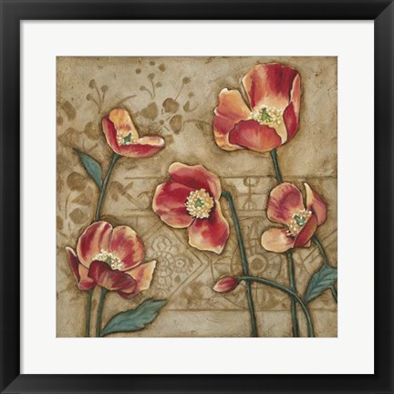 Framed Travertine Garden II Print