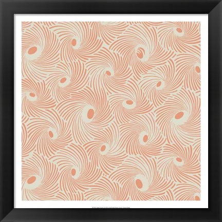 Framed Spiral Motif I Print