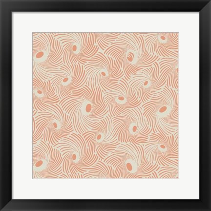 Framed Spiral Motif I Print