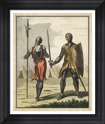 Framed Armored Soldiers I Print