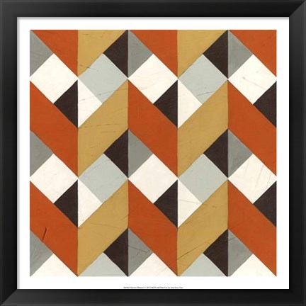 Framed Chevron Illusion I Print