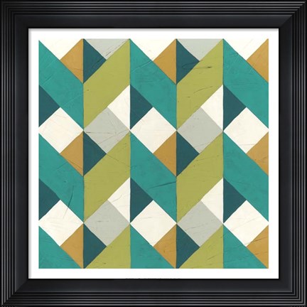 Framed Chevron Illusion II Print