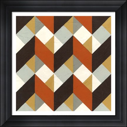 Framed Chevron Illusion IV Print