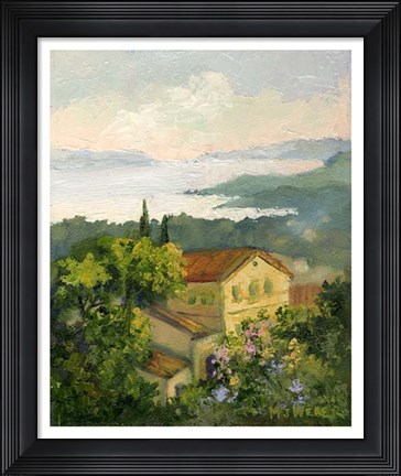 Framed View to the Sea Print