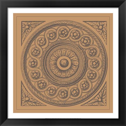 Framed Terra Cotta Tile V Print