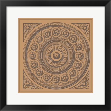 Framed Terra Cotta Tile V Print