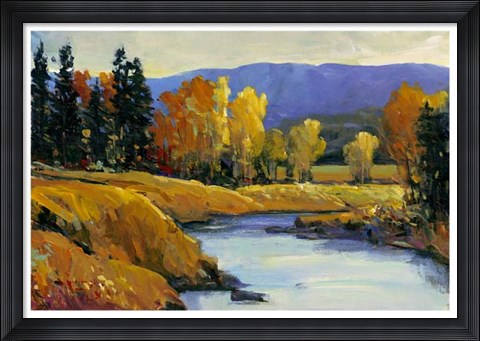 Framed Purple Mountain View II Print