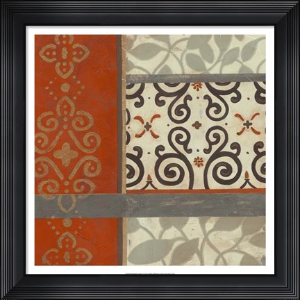 Framed Mandarin Scroll I Print