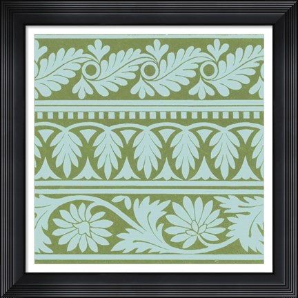Framed Spring Leaf Motif I Print