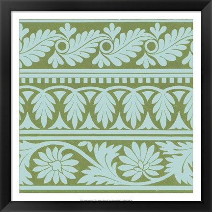 Framed Spring Leaf Motif I Print