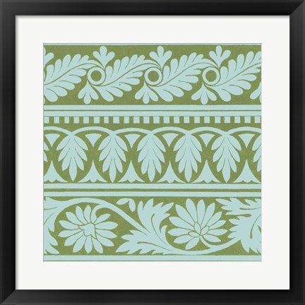 Framed Spring Leaf Motif I Print