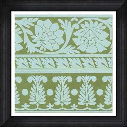 Framed Spring Leaf Motif III Print